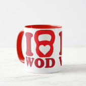 Mug I coeur (amour) WOD - (Devant gauche)