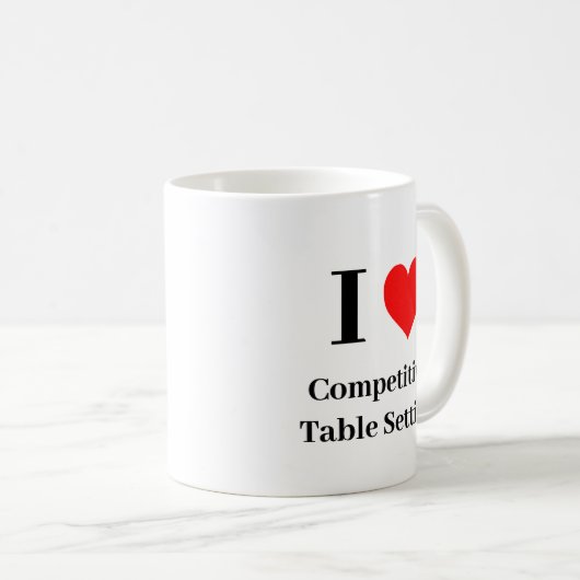 Mug I coeur Concurrence Table Set (Devant droit)