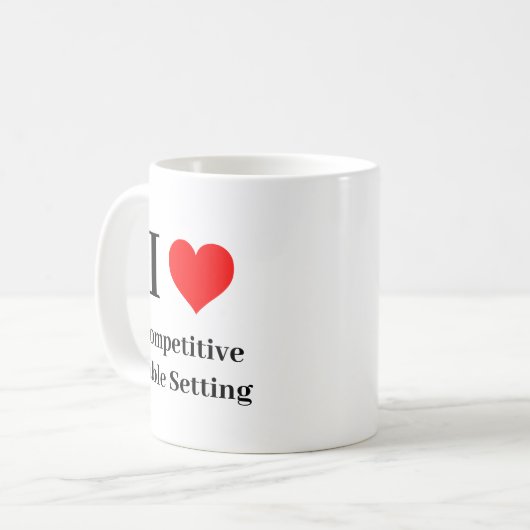 Mug I coeur Concurrence Table Set (Devant gauche)