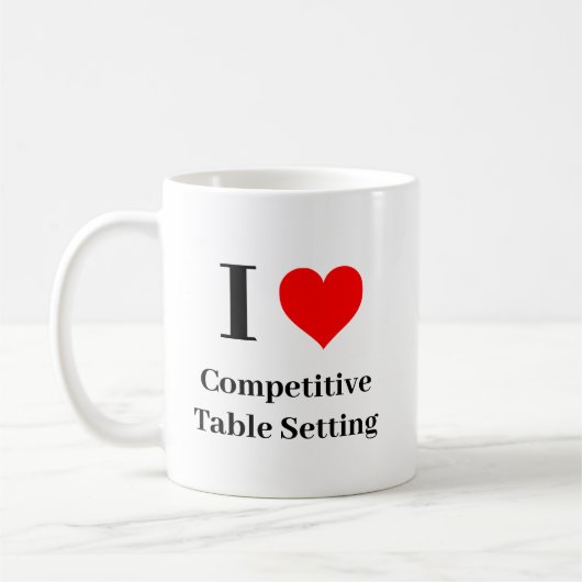 Mug I coeur Concurrence Table Set (Gauche)