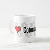 Mug I (coeur) Cotons de Tulears (Devant gauche)