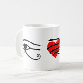 Mug I coeur (enserré avec un serpent) Thelema (Devant gauche)