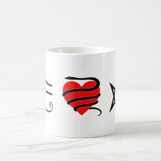 Mug I coeur (enserré avec un serpent) Thelema