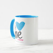 Mug I coeur j'Aqua (Devant gauche)