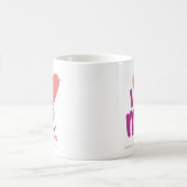 Mug I coeur je rose/pourpre (Centre)