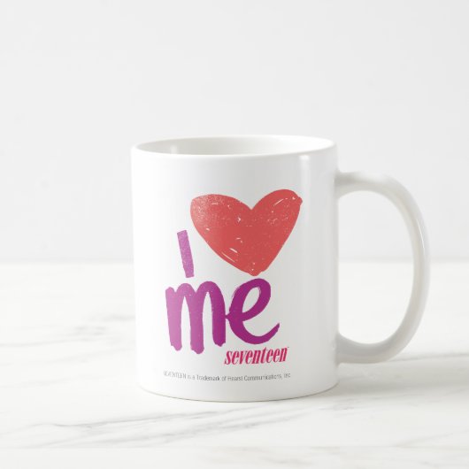 Mug I coeur je rose/pourpre (Droite)
