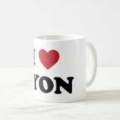 Mug I coeur Lyon France (Devant droit)