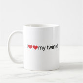Mug I coeur mes jumeaux (Gauche)