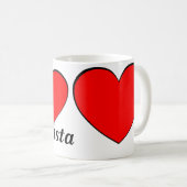 Mug I coeur mon barman (Devant droit)