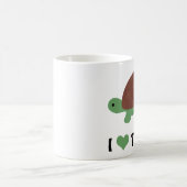 Mug I Coeur Tortues mignonnes Tortue cartonnée (Centre)