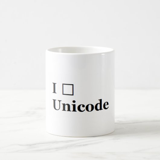 Mug I (coeur) Unicode (Centre)