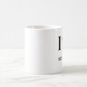 Mug I COEUR (votre texte) (Centre)
