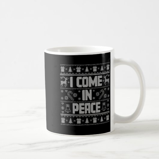 Mug I Come In Peace Couple Matching Ugly Christmas Swe (Droite)