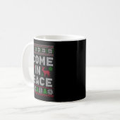 Mug I Come In Peace Couple Matching Ugly Christmas Swe (Devant gauche)