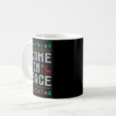 Mug I Come In Peace Couple Matching Ugly Christmas Swe (Devant gauche)