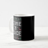 Mug I Come In Peace Couple Matching Ugly Christmas Swe (Devant gauche)