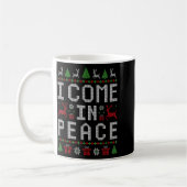Mug I Come In Peace Couple Matching Ugly Christmas Swe (Gauche)