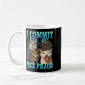 Mug I Commit Tax Fraud Funny Cat Meme Bootleg Graphic  (Gauche)