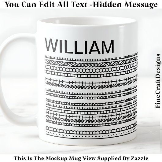 Mug I’d Rather Be At Home & Name Hidden Message 085