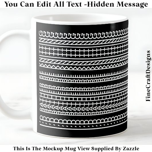Mug I’d Rather Be Knitting Hidden Message 089W Novelty