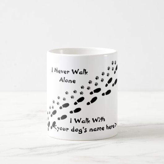 Mug I de l'amoureux des chiens ne marchent jamais (Centre)