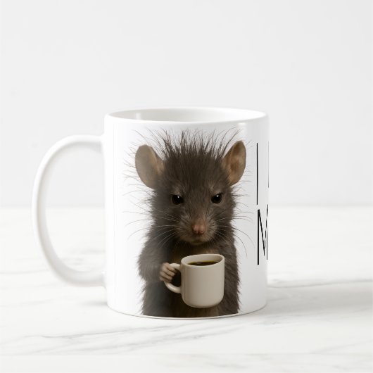 Mug I don't do mornings funny mouse caffeine (Gauche)