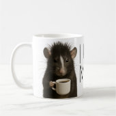 Mug I don't do mornings funny rat caffeine (Gauche)