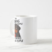 Mug I Don't Like Morning People Sarcastic Rottweiler M (Devant gauche)