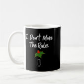 Mug I Don't Make The Rules Joke Cool Mistletoe Decorat (Gauche)