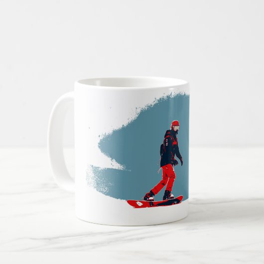Mug I Dream of Snowboard - Snowboarder (Devant gauche)