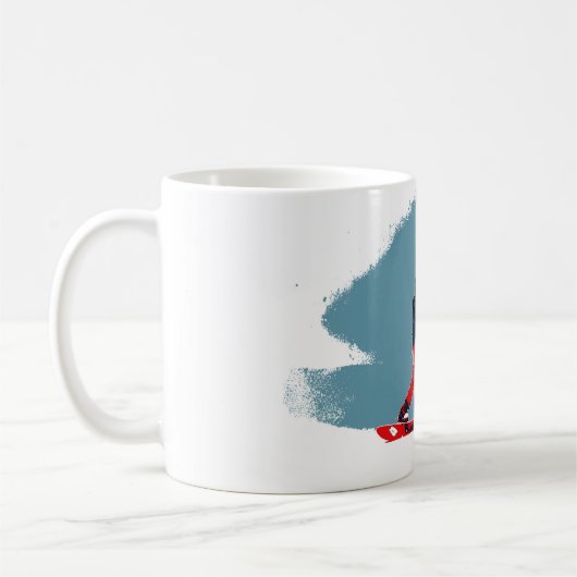 Mug I Dream of Snowboard - Snowboarder (Gauche)