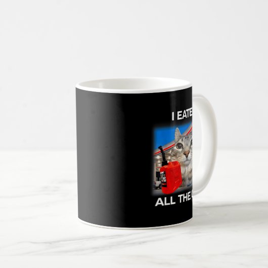 Mug I Eated All The Gas Funny Silly Staring Cat Meme G (Devant droit)
