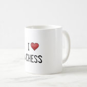 Mug I échecs de coeur (Devant droit)