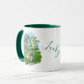 Mug " i est Chanceux" petit dragon trèfle (Devant gauche)