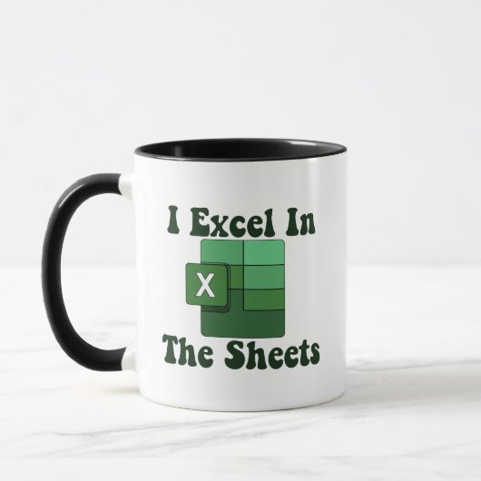 Mug I Excel Dans Les Feuilles - Excel Spreadsheet Love (Gauche)