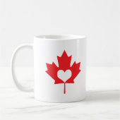 Mug I feuille d'érable du Canada de coeur (Gauche)