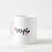 Mug I garçons de coeur pourpres (Devant gauche)