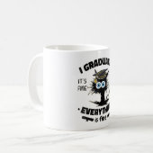 Mug I Graduate Class Funny Black Cat Graduation (Devant gauche)