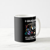 Mug I Graduated Class Of 2023 Black Cat School Graduat (Devant droit)