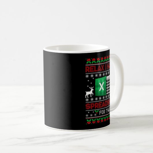 Mug I Have A Spreadsheet For That Christmas Ugly Sweat (Devant droit)