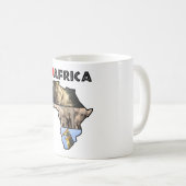 Mug I Heart Africa Map Afrique Wildlife Collage (Devant droit)