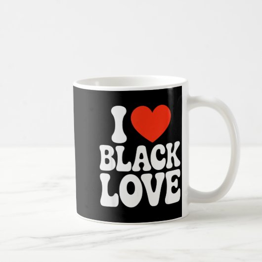 Mug I Heart Black Love Couple Matching Couples African (Droite)