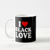 Mug I Heart Black Love Cute Matching Couples African A (Gauche)