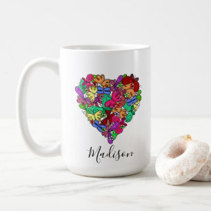 Mug I Heart Butterflies, Personnalisé