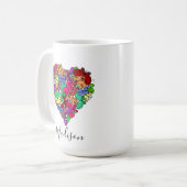 Mug I Heart Butterflies, Personnalisé (Devant gauche)