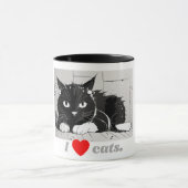 Mug I Heart Cat (Centre)
