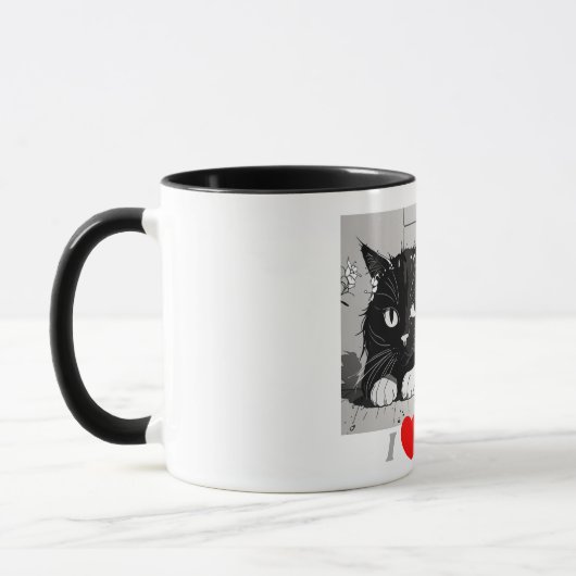 Mug I Heart Cat (Gauche)