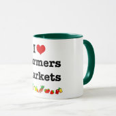 Mug I Heart Farmers Marchés (Devant droit)