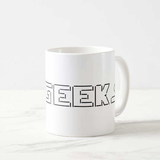 Mug I Heart Geek ASCII ART (Devant droit)