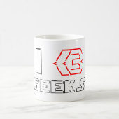 Mug I Heart Geek ASCII ART (Centre)